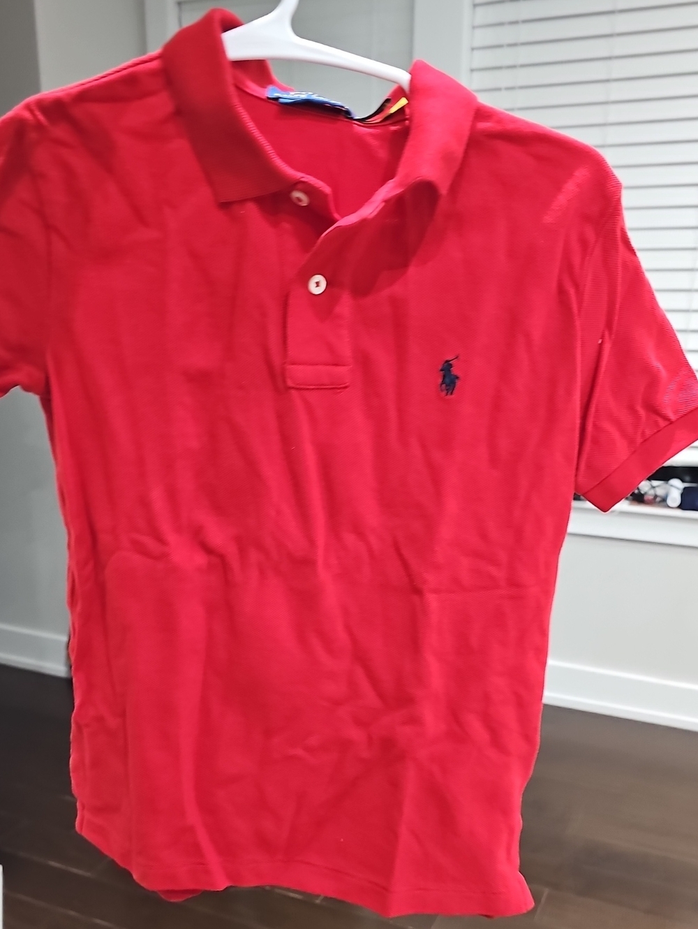 Boys Polo by Ralph Lauren Red Short-Sleeve Polo with Navy Logo